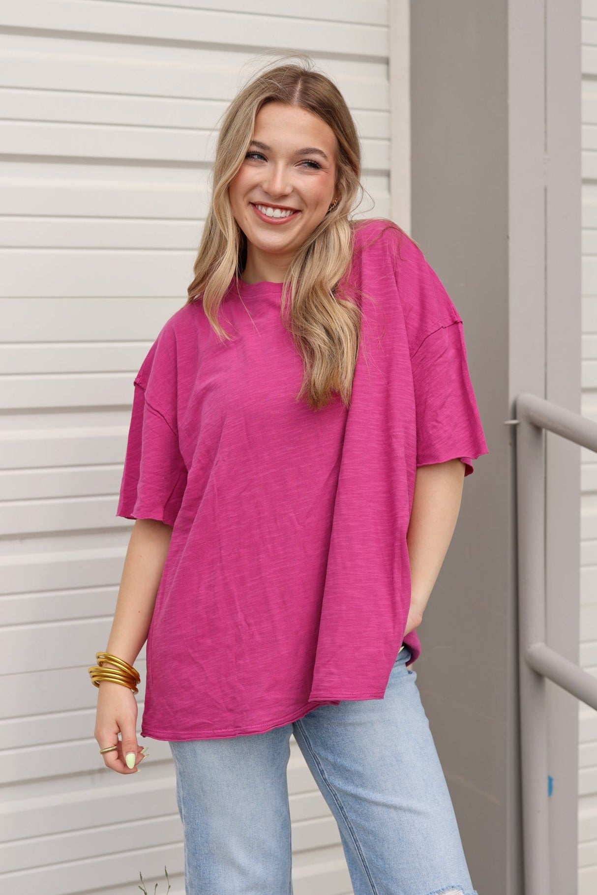 Drop Shoulder Basic Tee (Multiple Colors)