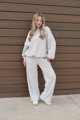 Waffle Wide Leg Pants