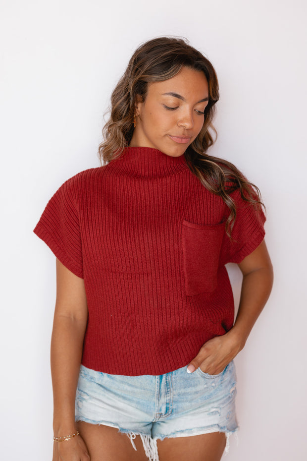 MAXINE MOCK NECK TOP