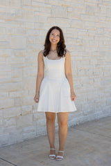 HARLOW POPLIN CORSET DRESS