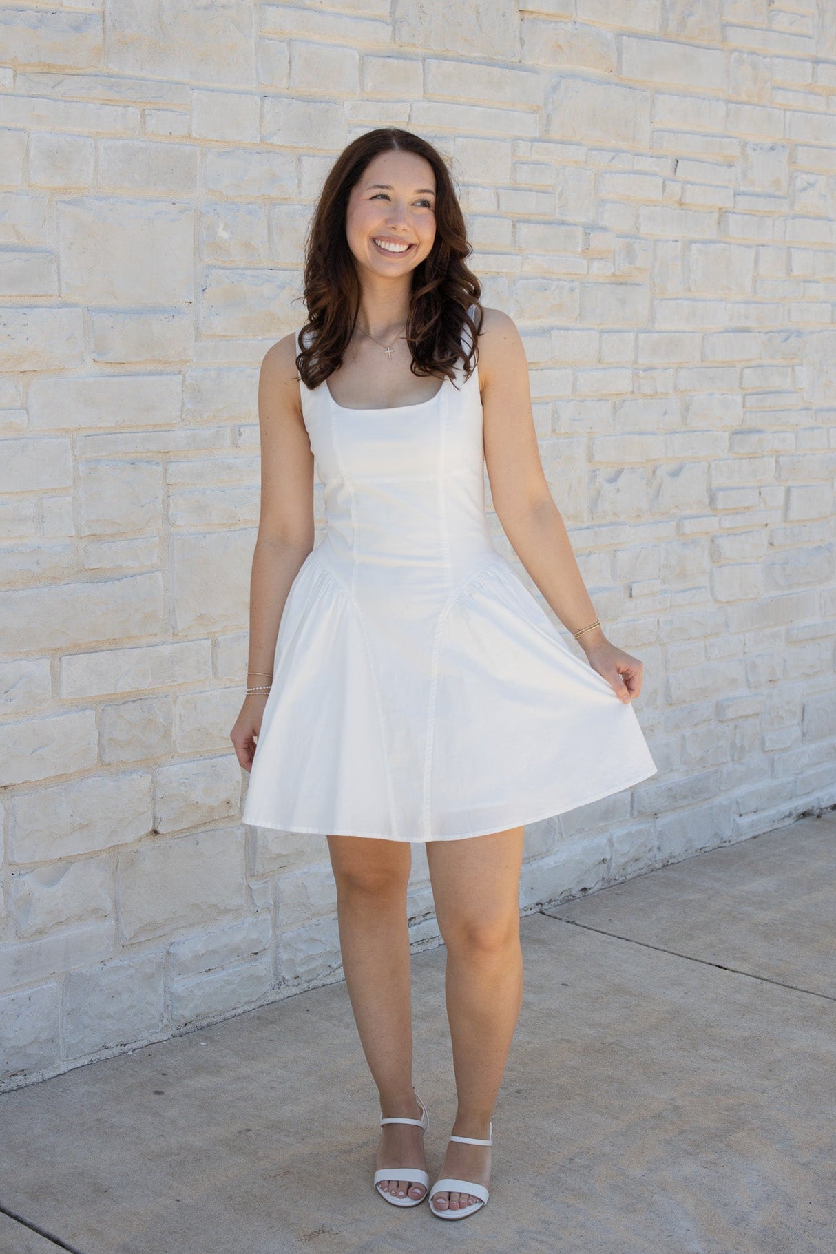 HARLOW POPLIN CORSET DRESS