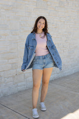 Boxy-Cut Denim Jacket