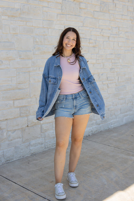 Boxy-Cut Denim Jacket