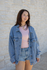 Boxy-Cut Denim Jacket