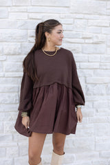 CONTRAST SKIRT DRESS