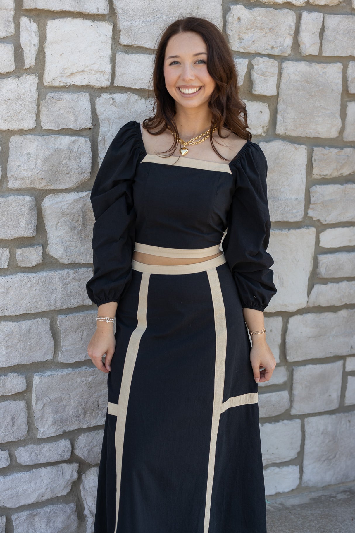 Miya Seam Detail Dress Set