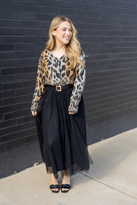 LAYERED TULLE MAXI SKIRT