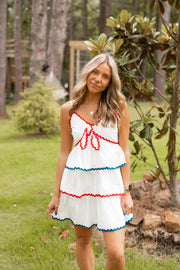 MINI TIERED BORDER DRESS