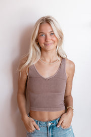 VINTAGE REVERSE RIBBED CROP