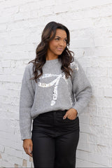 SPARKLE BOW SWEATER