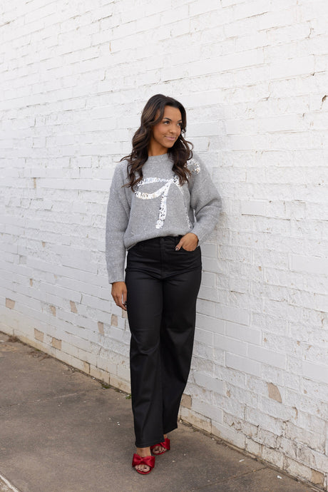 SPARKLE BOW SWEATER