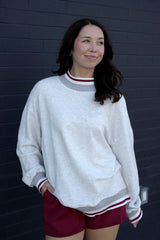 Stripe Detail Mockneck