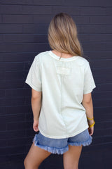 Pigment Washed Cotton Tee