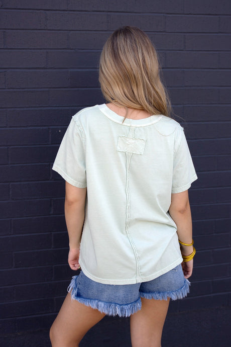 Pigment Washed Cotton Tee