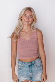 VINTAGE REVERSE RIBBED CROP