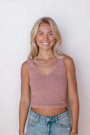 VINTAGE REVERSE RIBBED CROP