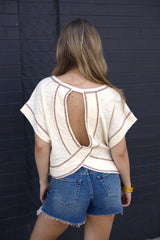 Overlap Contrast Crop Top