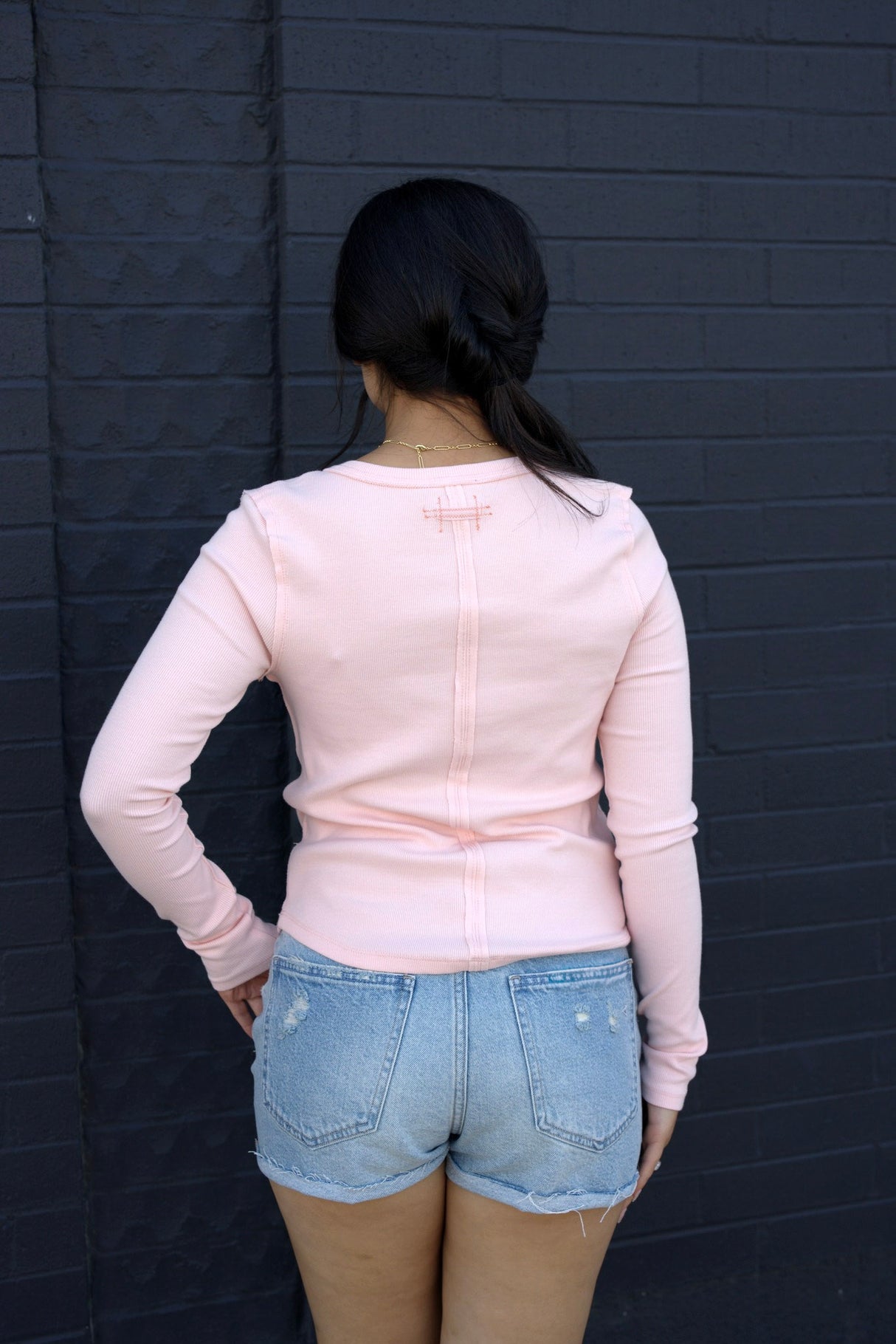 Henley Button Closures Top