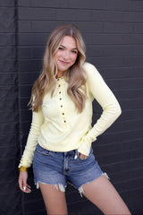 Henley Button Closures Top