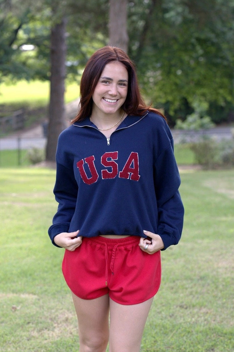 USA Quarter Zip Top