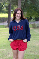 USA Quarter Zip Top