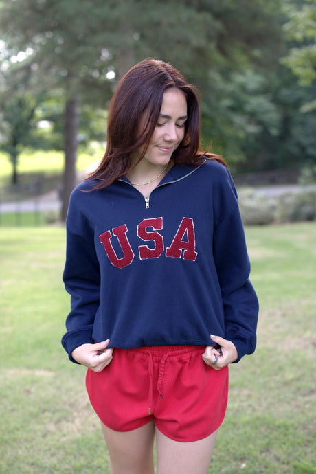 USA Quarter Zip Top