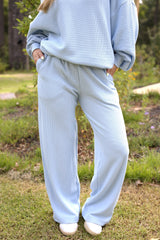 Waffle Wide Leg Pants