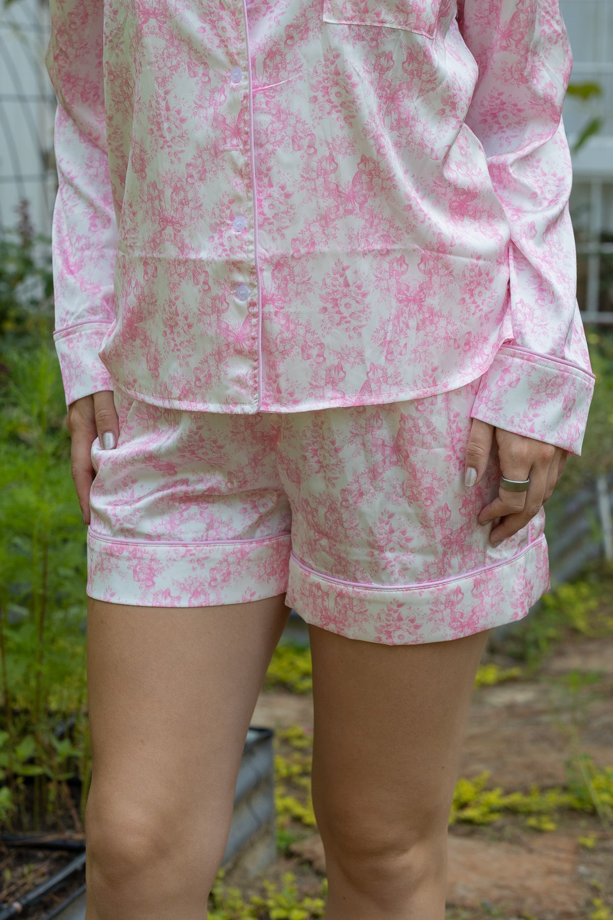 Toile Print Pajama Bottom
