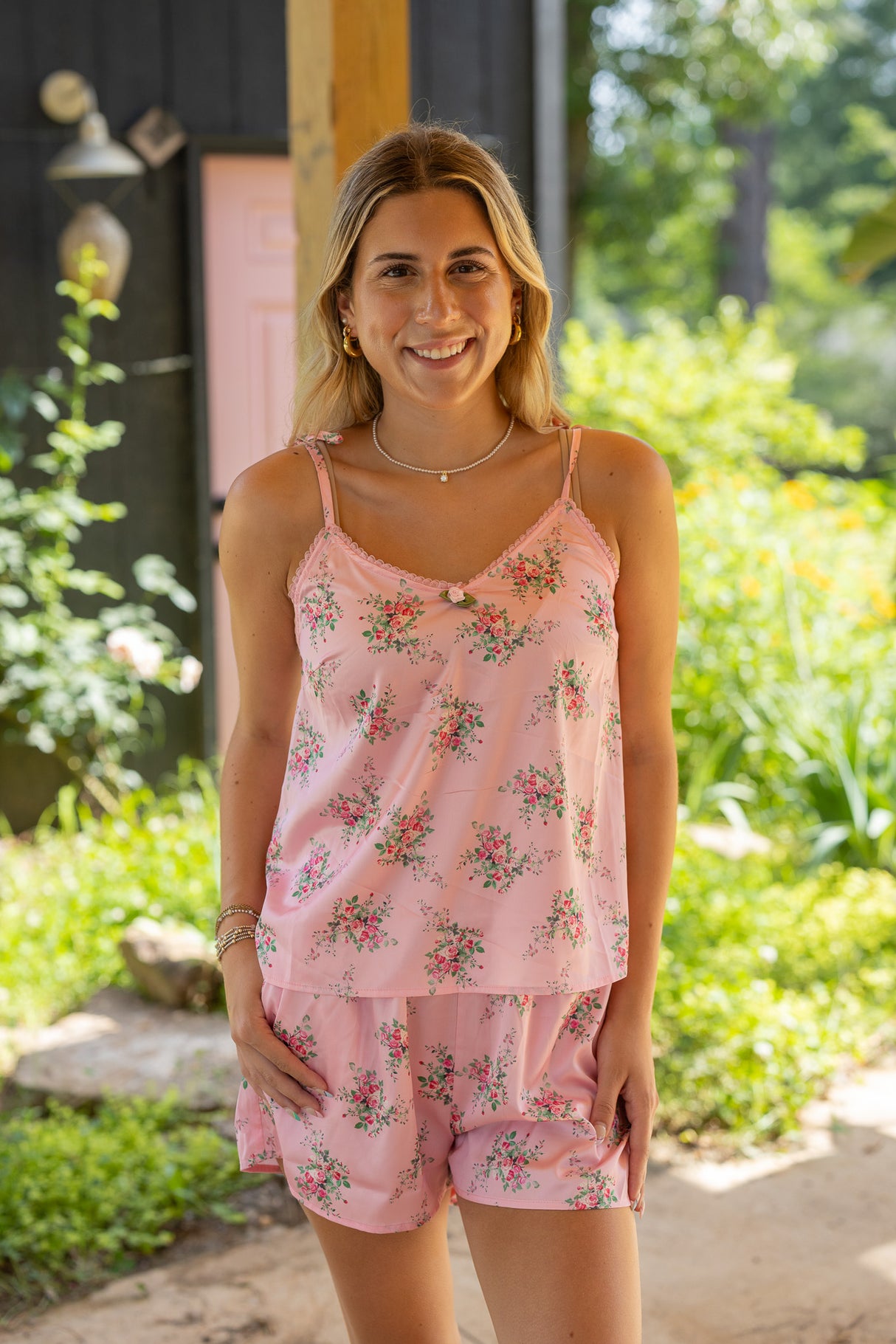 Floral Satin Cami Top