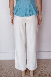 FAUX SUEDE WIDE LEG PANT