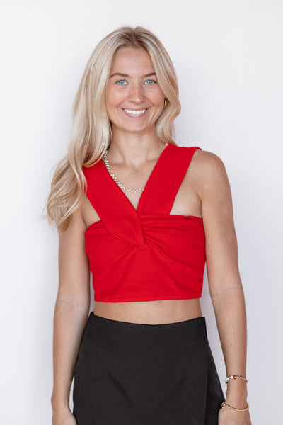 WIDE STRAP DETAIL CROP TOP