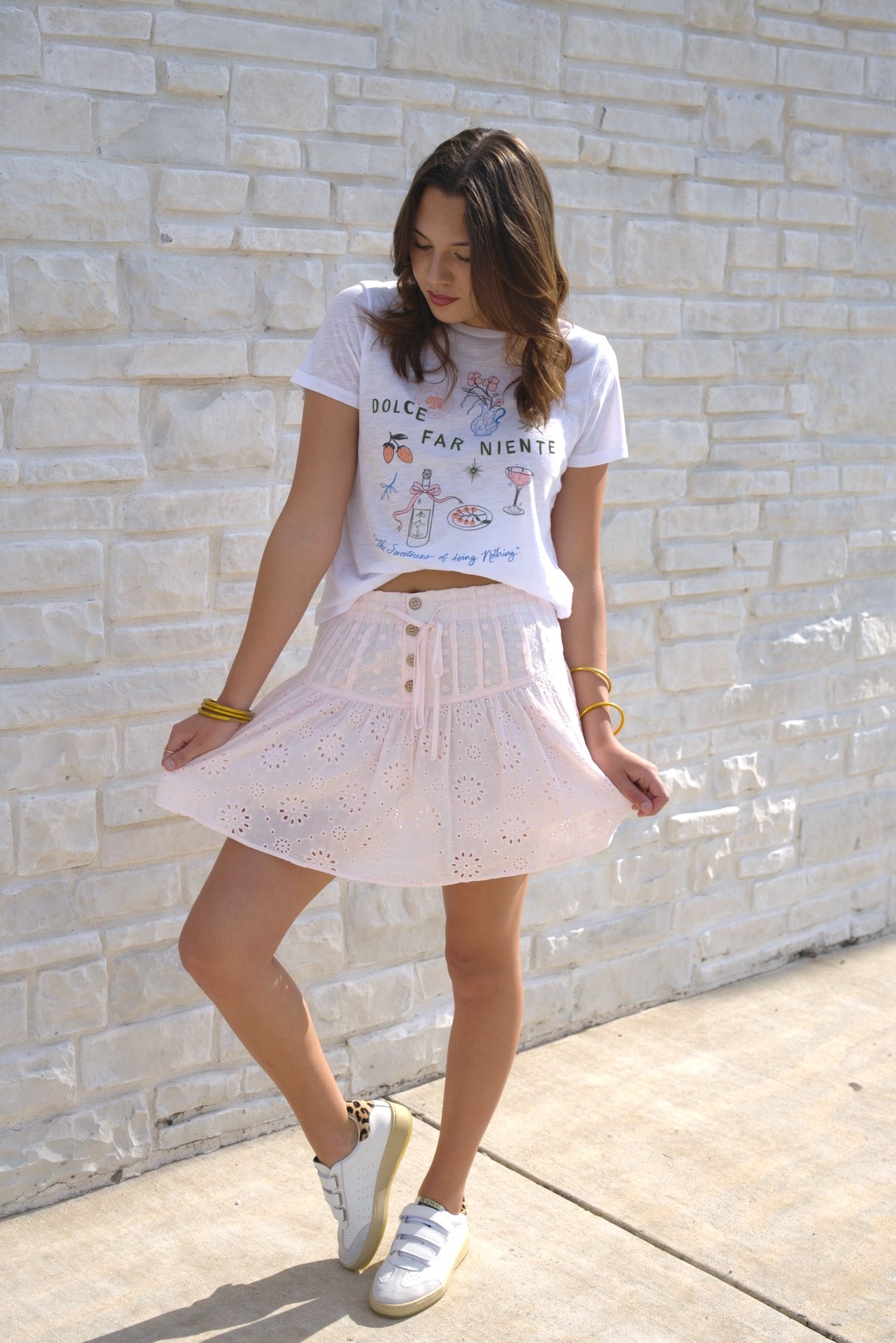 Eyelet Mini Skort