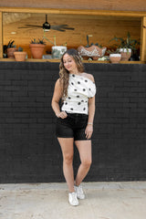 Polkadot The Shoulder Top