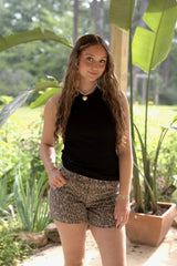 Cheetah Stretch Clean Mid Rise Dad Shorts