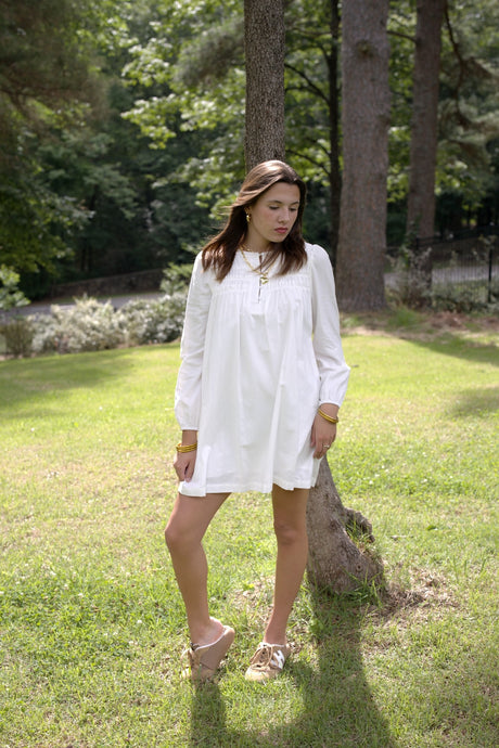 Shirred Mini Dress