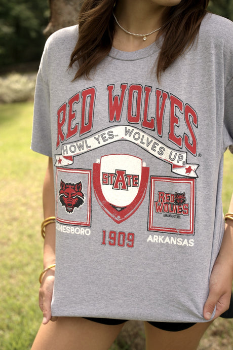 Grey Arkansas State Prep Patch Tee