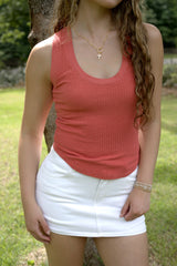 Suki Scoop Neck Rib Tank
