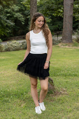 Tulle Layer Mini Skirt