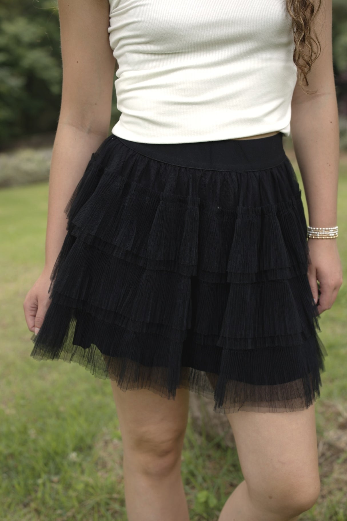 Tulle Layer Mini Skirt