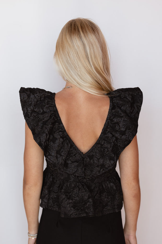 JACQUARD BABYDOLL TOP