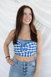 GIVING GINGHAM TOP