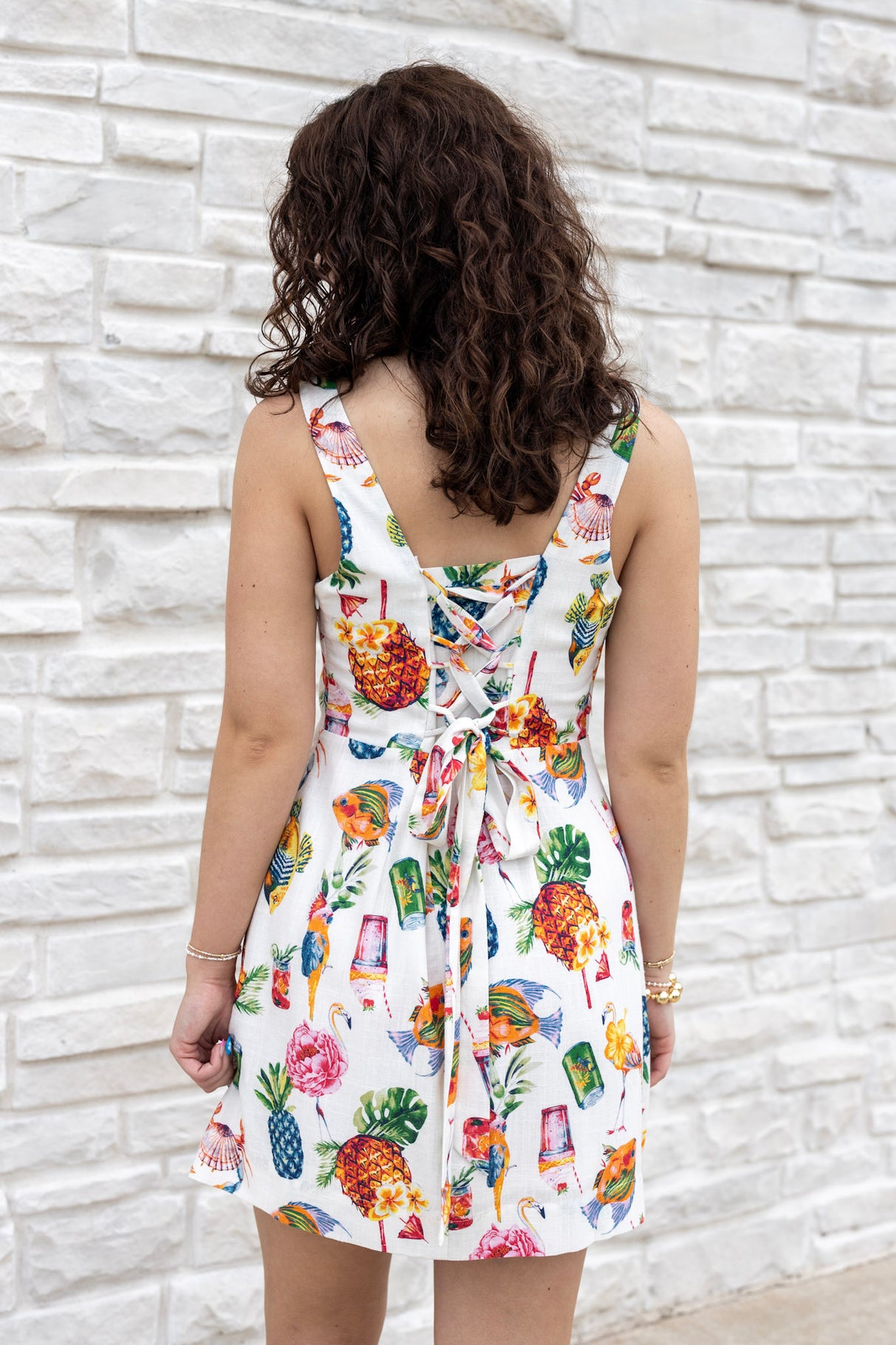 Square Neck Tropics Dress