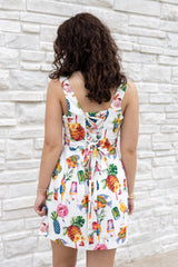 Square Neck Tropics Dress