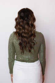 SIENNA SEQUIN LONG SLEEVE BODYSUIT