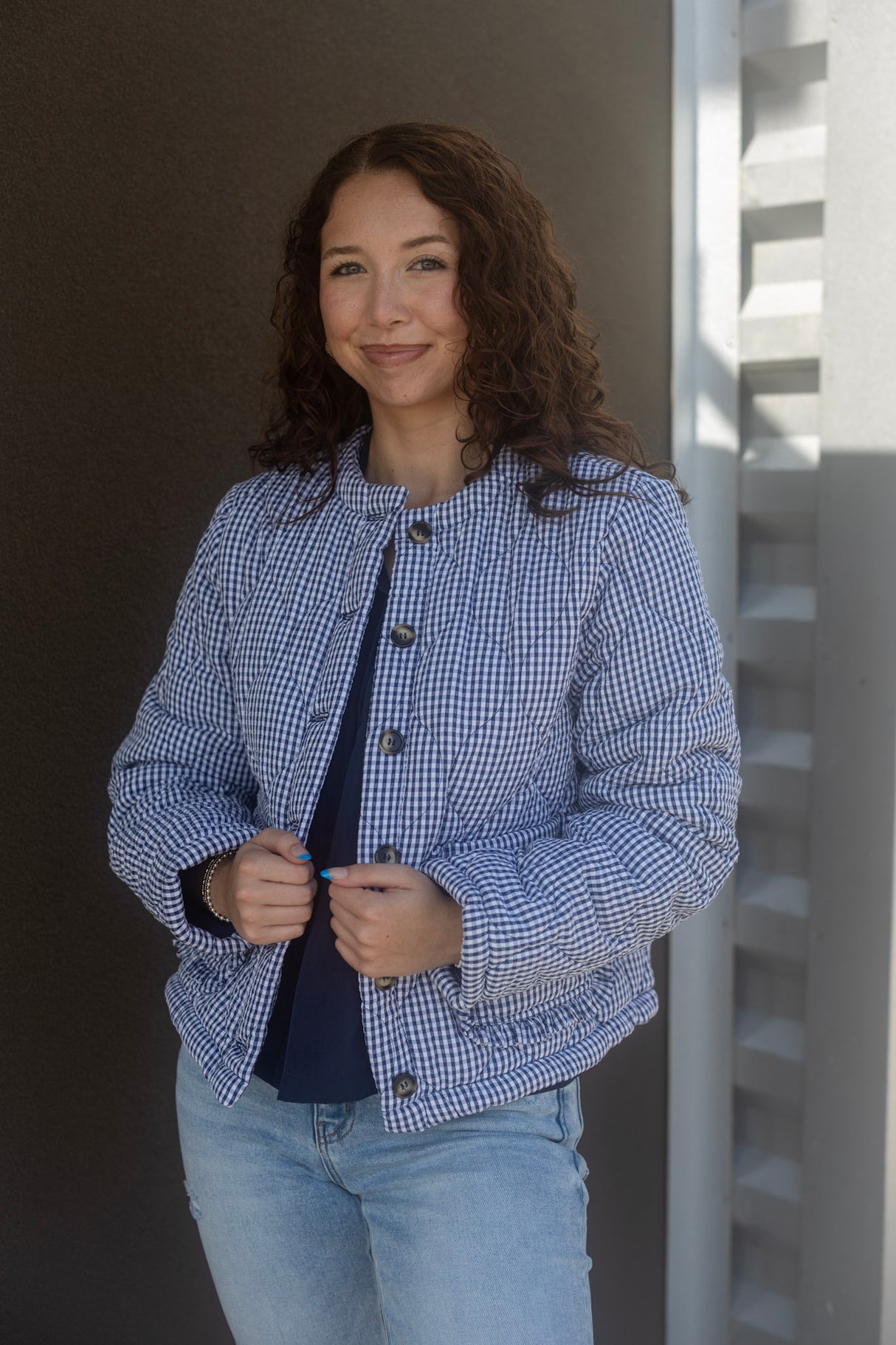 Gingham Quilted Jacket