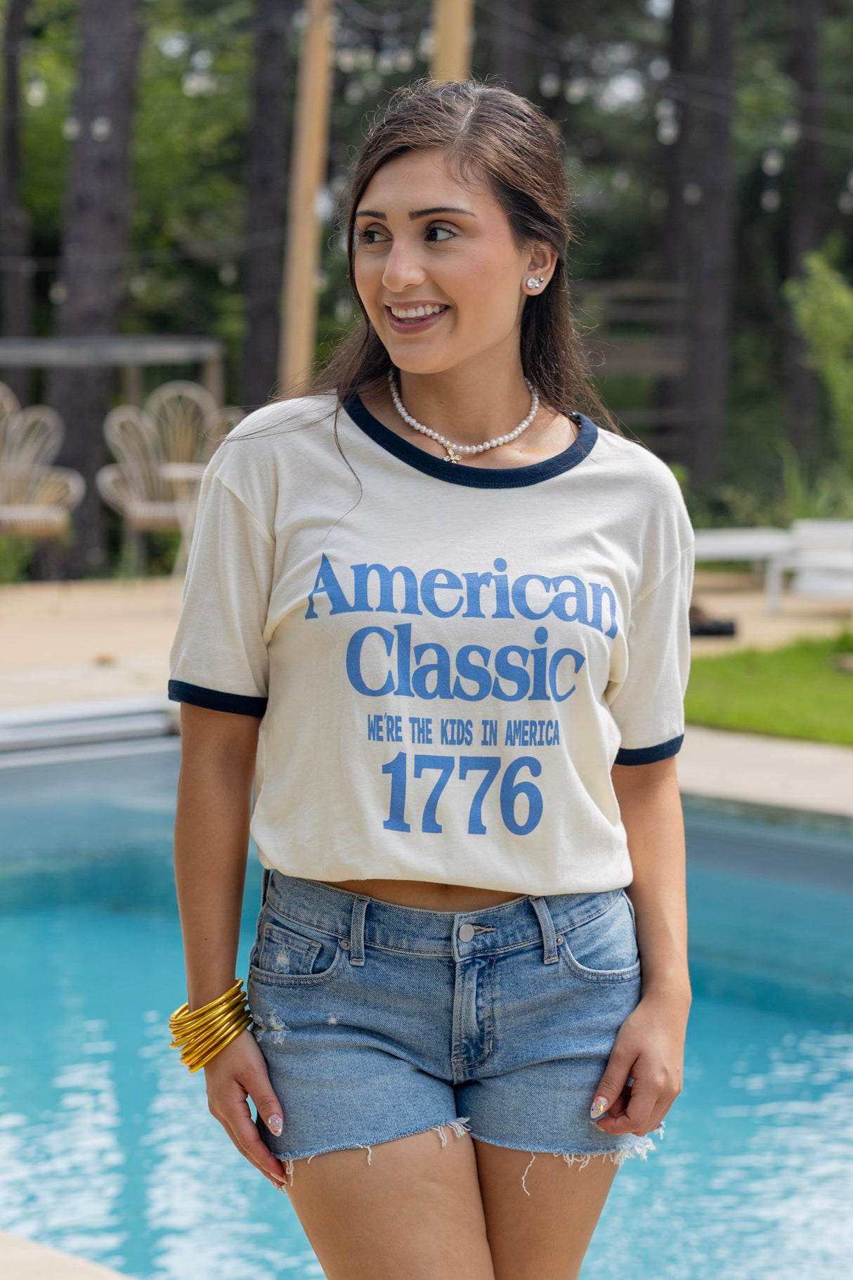 Kids In America Ringer Tee