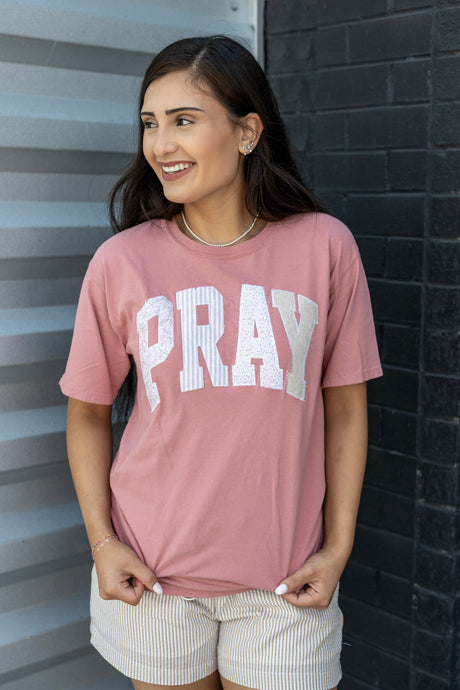 Quilted Pray Tee