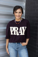 PRAY Mock Neck Tee