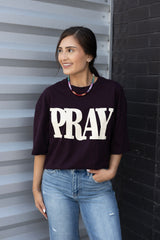 PRAY Mock Neck Tee