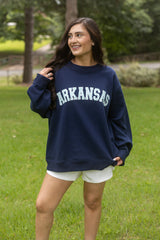 Gingham Arkansas Navy Mockneck